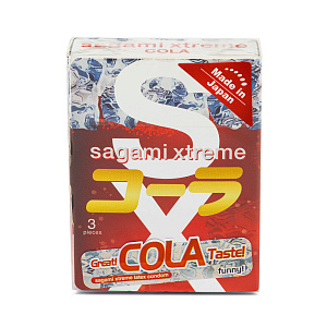 Презервативы SAGAMI Xtreme Cola  ультратонкие, 3 шт. (аромат колы)